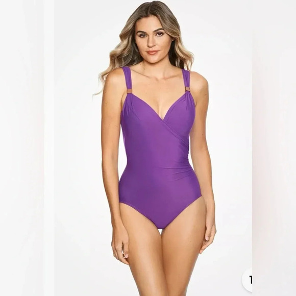 Miraclesuit Other - Miraclesuit Razzle Dazzle Siren Orchid One-Piece Swimsuit L46824 Size US 16